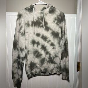 green and grey tie dye sweatshirt, size small, lightly worn